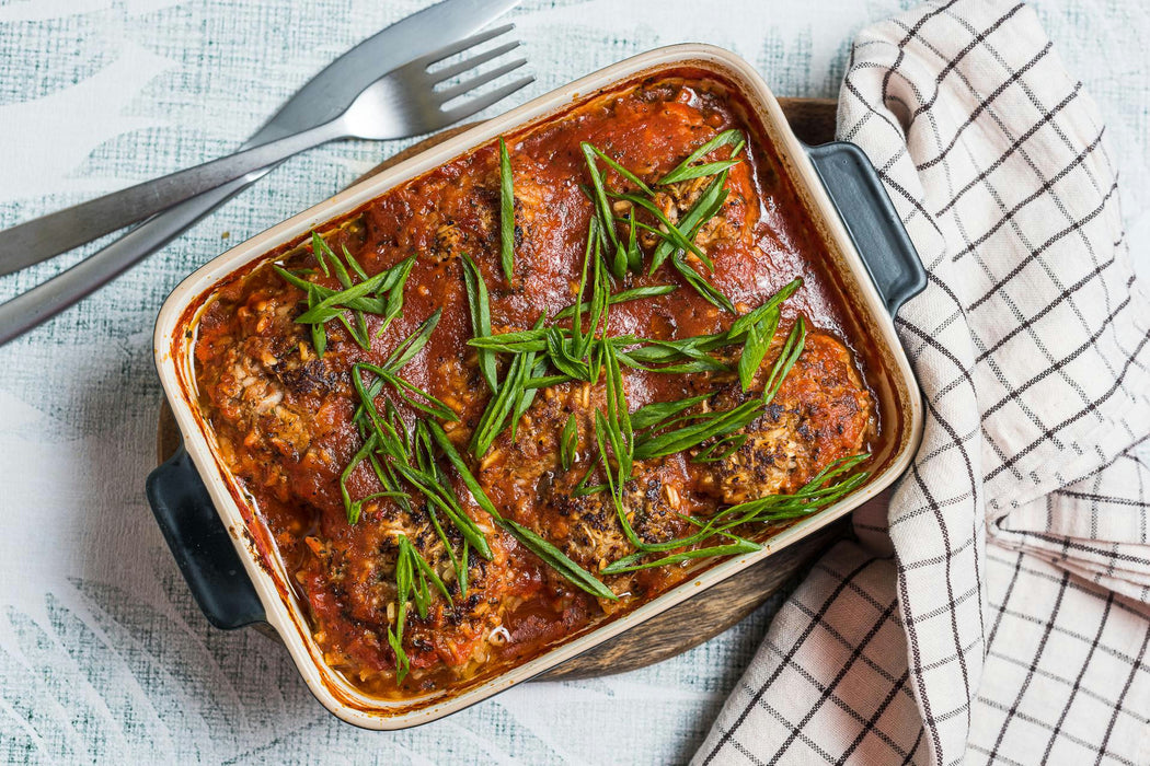 Oven-Baked Rice Meatballs