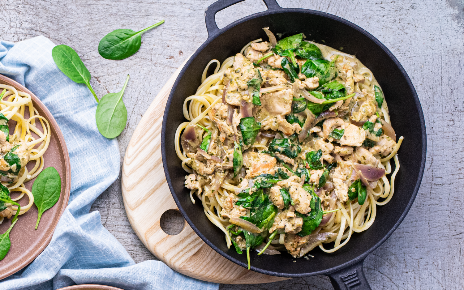 Koorene kanapasta pesto ja spinatiga: Hero Image - Pos 1